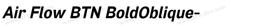 Air Flow BTN BoldOblique字体转换